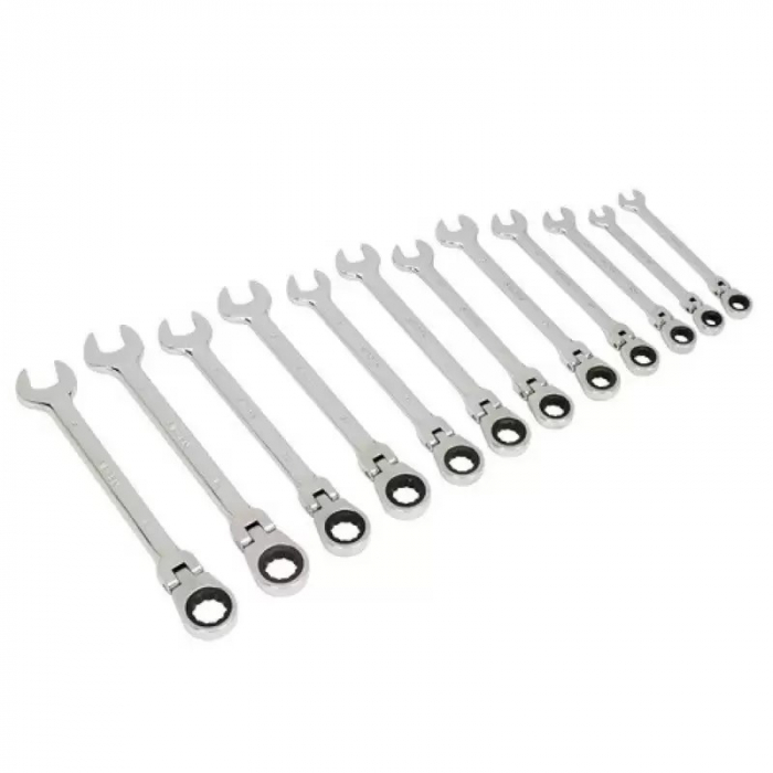 Set de chei combinate articulate cu clichet 8-19 mm, 12 buc [2]