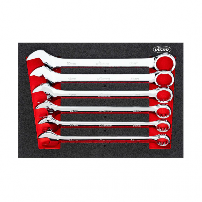 Set de chei combinate inelare-fixe XXL in modul, 6 buc. [1]