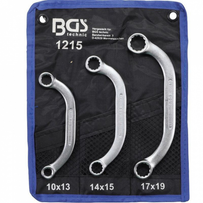 Set de chei inelare semiluna 10-19mm, 3 buc [1]