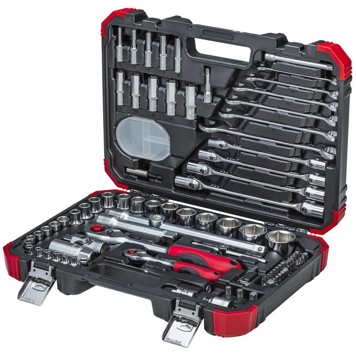 Set de chei tubulare 1/4″ + 1/2″, 92 buc [3]