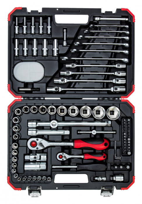 Set de chei tubulare 1/4″ + 1/2″, 92 buc [4]