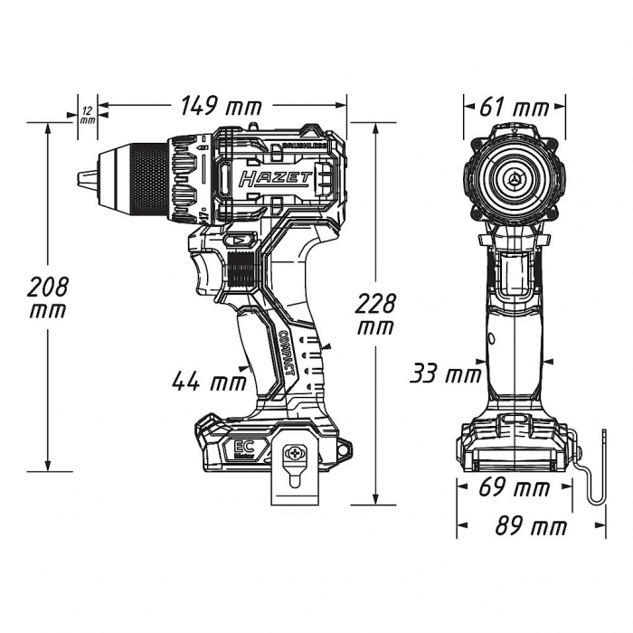 Set masina de gaurit si insurubat cu acumulator 18 V, 4 pise [7]