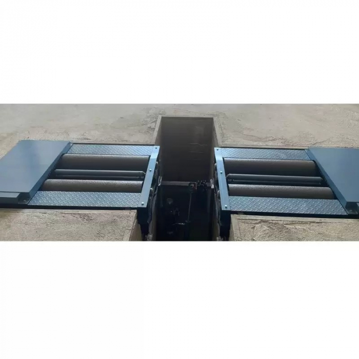 Stand de frana cu role clasa 2 si 3 autoturisme si camioane cu cu greutate maxima pe axa de 13 tone, 2 motoare 24 Kw la 380V, dispozitiv de masurare a fortei pe pedala [3]