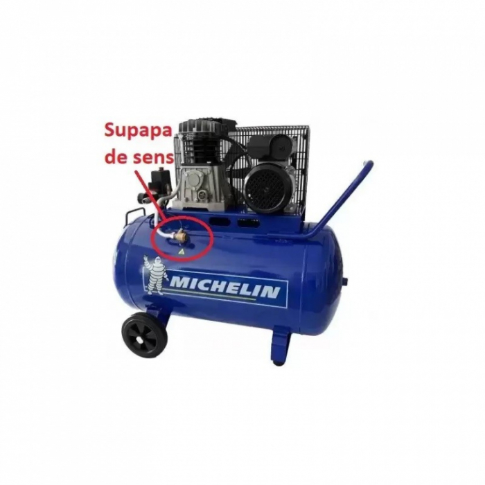 Supapa de sens 1/2"M - 3/8"M pentru compresor cu piston [6]
