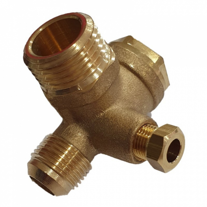Supapa de sens 1/2"M - 3/8"M pentru compresor cu piston [1]