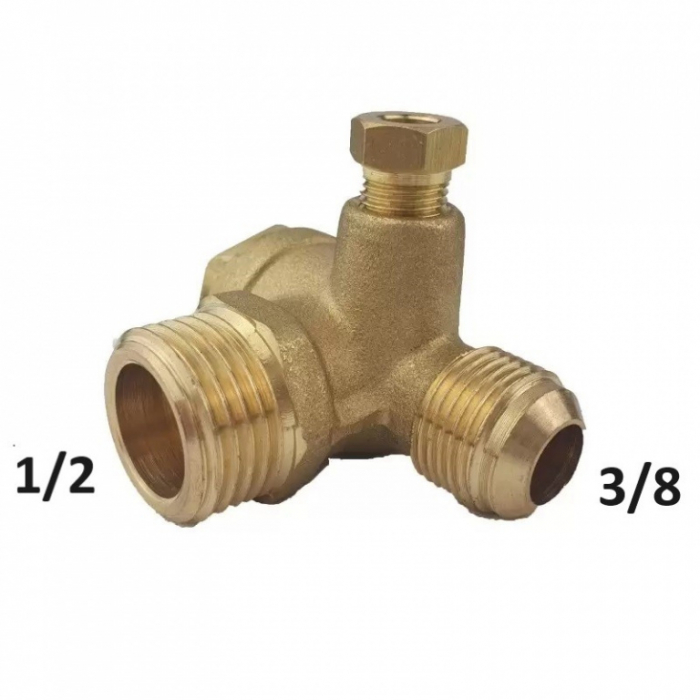 Supapa de sens 1/2"M - 3/8"M pentru compresor cu piston [3]