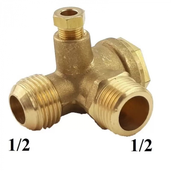 Supapa de sens pentru compresor 1/2"M - 1/2"M cu montaj pe stanga [1]