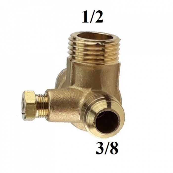 Supapa de sens pentru compresor 1/2"M - 3/8"M cu montaj pe stanga [1]