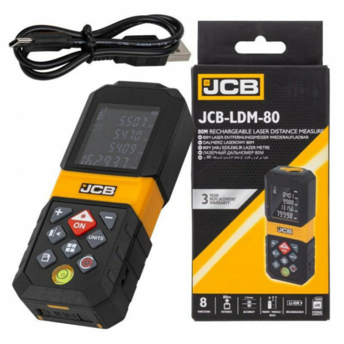 Telemetru cu laser JCB, 80m [2]
