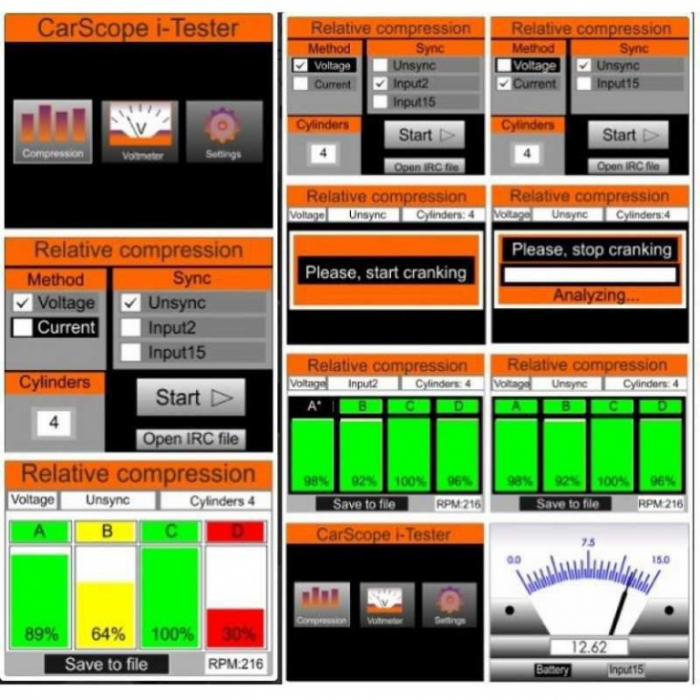 Tester motoare auto CarScope i-Tester Master kit [3]