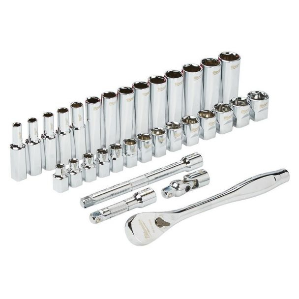 Trusă chei tubulare clichet 3/8" 32 buc sistem metric [4]