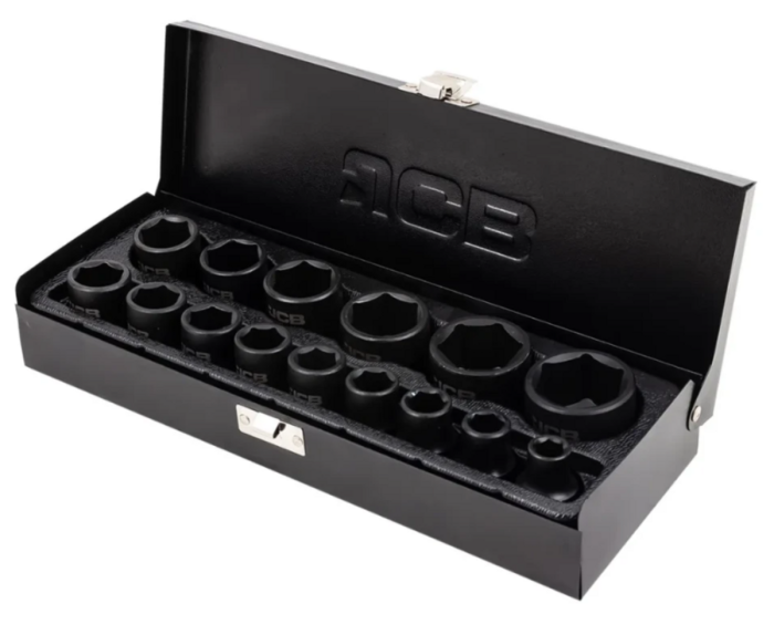 Trusa chei tubulare de impact 15 buc, 1/2" [2]