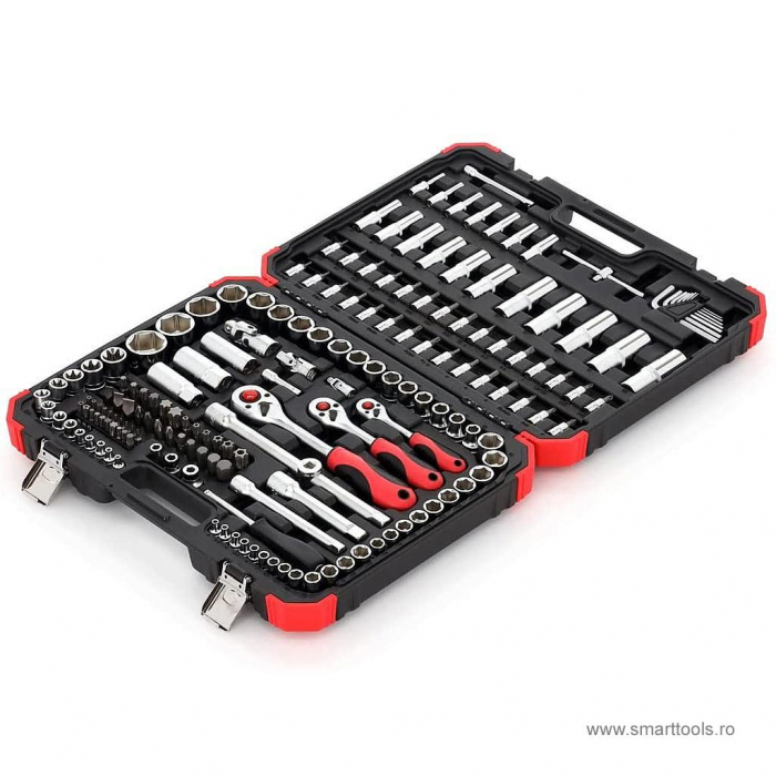 Trusa chei tubulare profesionale 1/2″-3/8″-1/4″, 172 buc [2]