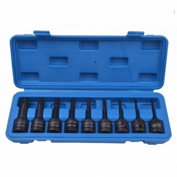 Trusa cu 9 imbusuri Torx 1/2" , T20-T70 [1]