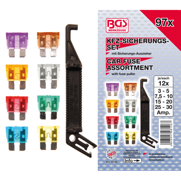 Trusa de sigurante auto cu diferite culori, 96 buc. [2]