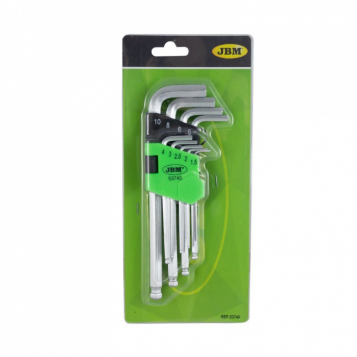 Trusa / Set imbus hexagonale scurte, 9 buc [3]