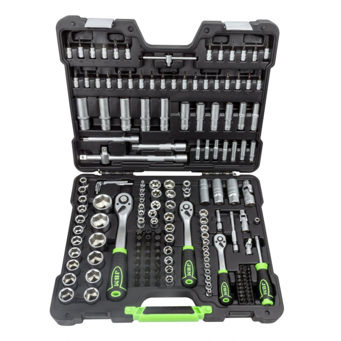 Trusa / Set tubulare 1/4"-3/8"1/2", 179 piese ZINCATE ! [1]