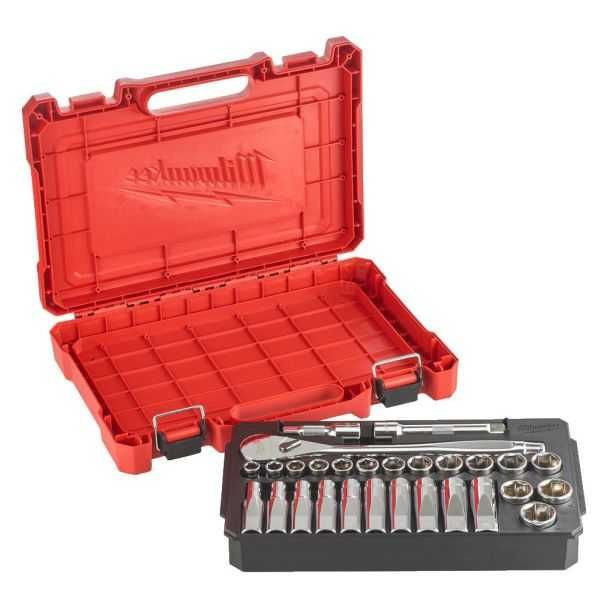 Trusă tubulare cu clichet 1/2" 28 buc sistem metric [2]