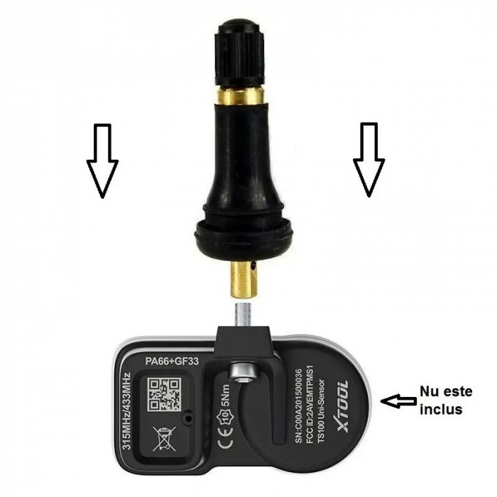 Valva din cauciuc pentru senzor TPMS EZ-Senzor 1.0 / Eu-Pro Hybrid 3,5 - Schrader GEN4 [2]