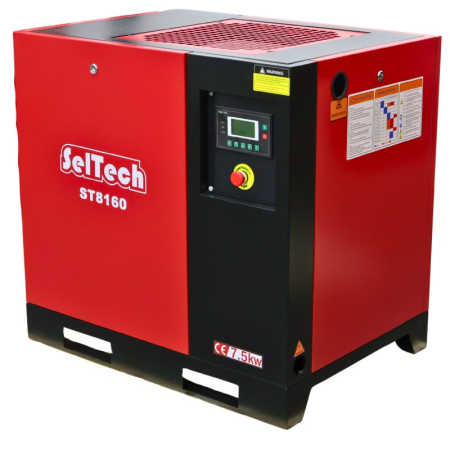Pachet Compresor cu surub Seltech Pachet74 7.5kW, 10 bar, butelie 270 litri si valva automata evacuare condens [1]
