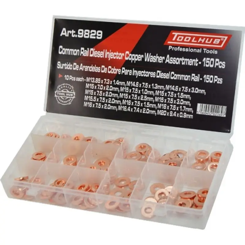 Consumabile service auto - Trusa cu 150 saibe cupru pentru injectoare diesel