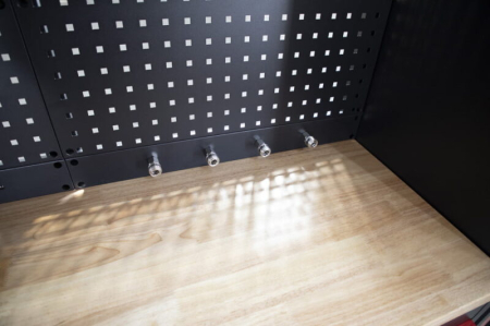 Banc de lucru tip Sistem modular mobilier de atelier 10 piese, negru cu rosu - HBM [9]