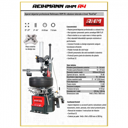 Aparat dejantat anvelope 27 inch REIHMANN-RHM R4 [1]