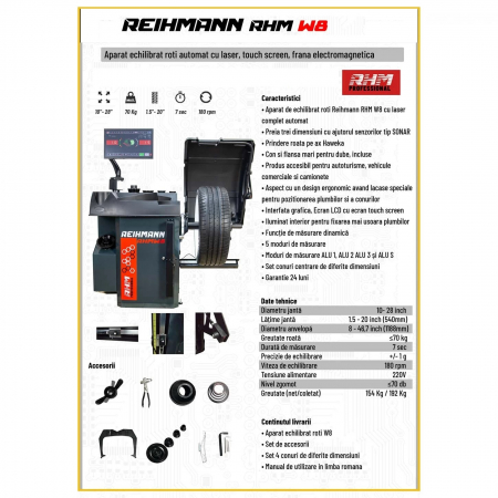Masina echilibrat roti REIHMANN-RHM W8 cu touch screen si laser [4]
