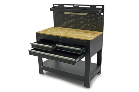 Banc de lucru cu 3 sertare,iluminare LED si banda electrica - HBM [1]