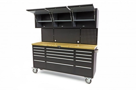 Banc de lucru cu blat din lemn masiv, 182 cm - HBM