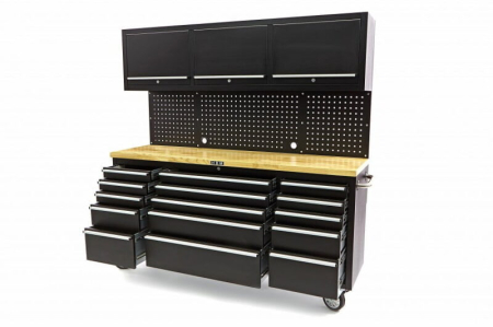 Banc de lucru cu blat din lemn masiv, 182 cm - HBM [1]