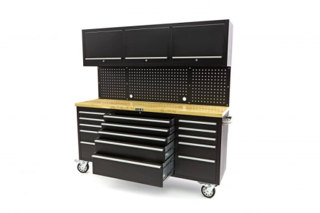 Banc de lucru cu blat din lemn masiv, 182 cm - HBM [3]