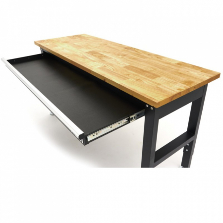Banc de lucru - Banc de lucru cu blat din lemn masiv, reglabil pe inaltime 152 cm