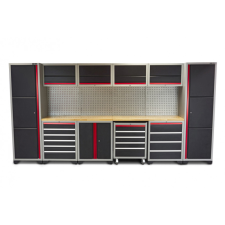 Banc de lucru metalic modular 405 x 204 x 51 cm, 16 piese - HBM [7]