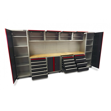 Banc de lucru metalic modular 405 x 204 x 51 cm, 16 piese - HBM [5]