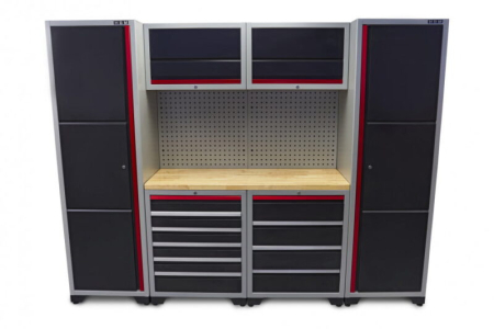 Banc de lucru metalic modular 9 piese, 263 x 51 x 204 cm - HBM [4]