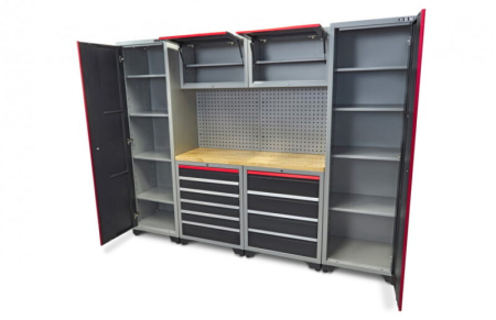 Banc de lucru metalic modular 9 piese, 263 x 51 x 204 cm - HBM [1]