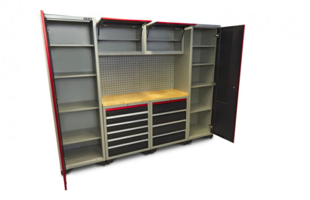 Banc de lucru metalic modular 9 piese, 263 x 51 x 204 cm - HBM [3]