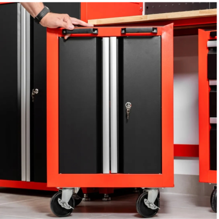 Banc de lucru metalic si blat de lemn pentru atelier, 10 piese [2]