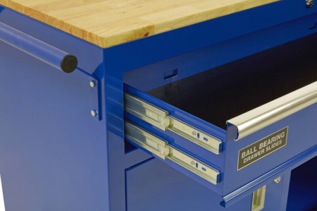 Banc de lucru mobil tip carucior 117 cm cu blat de lucru din lemn - HBM [5]