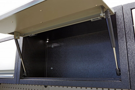 Banc de lucru tip ansamblu modular de atelier premium negru gri, 16 buc - HBM [9]