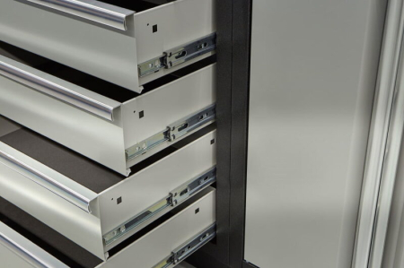 Banc de lucru tip ansamblu modular de atelier premium negru gri, 16 buc - HBM [8]