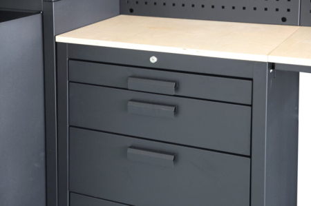 Banc de lucru tip Sistem mobilier modular premium 8 piese, negru mat - HBM [3]