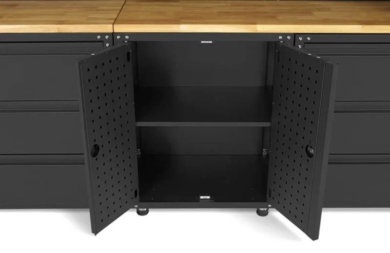 Banc de lucru tip ansamblu modular de atelier premium negru mat, 16 buc. - HBM [8]