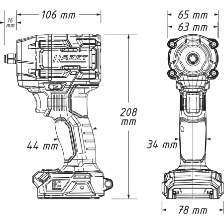 Cheie de impact 1/2" cu acumulatori 5 Ah-18V, 600 Nm [5]