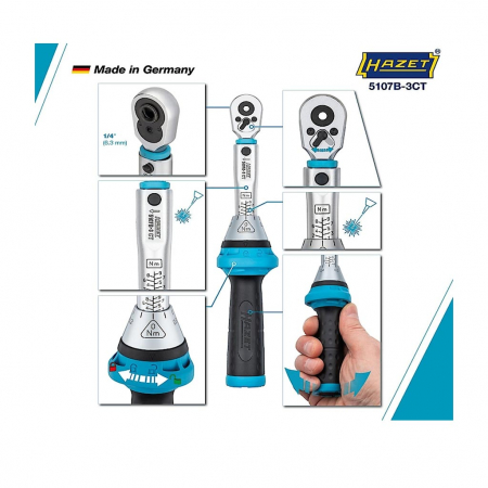 Cheie dinamometrica cu clichet reversibil pentru biti 1 - 9 Nm, 1/4″ [2]
