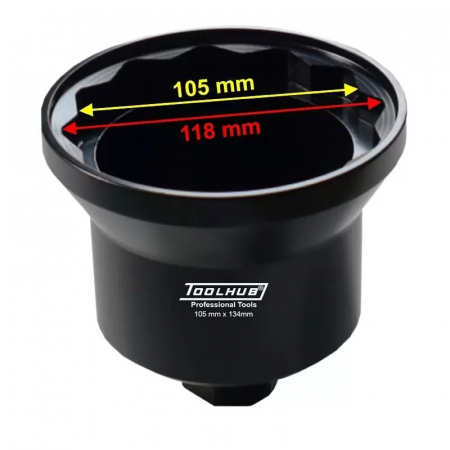 Cheie tubulara pentru butuc 105mm, stelata in 12 colturi