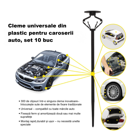 Cleme din plastic, universale, pentru caroserii auto [1]