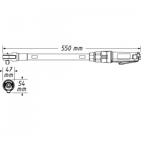 Clichet pneumatic extra lung 1/2", 95 Nm [1]