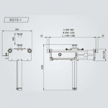 Cric de canal cu un piston, 15 tone [2]